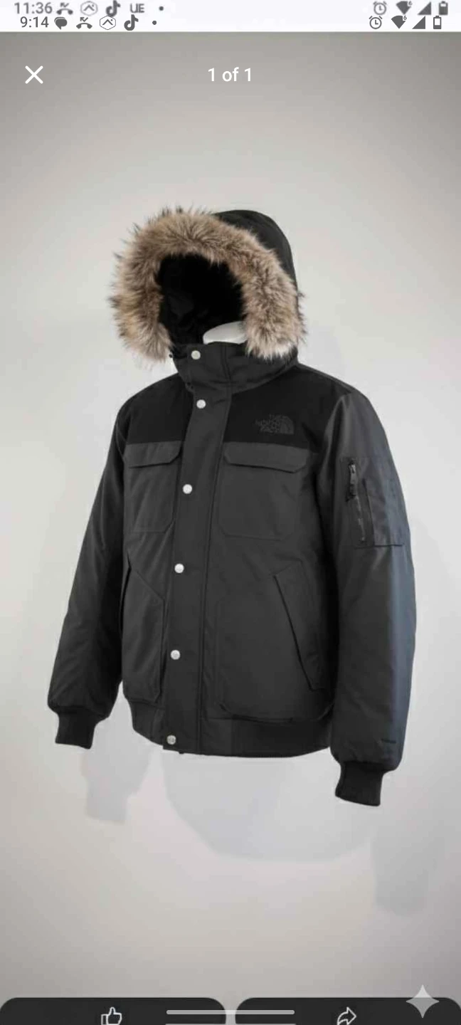 The North Face Black Puffer Jacket with Fur Hood