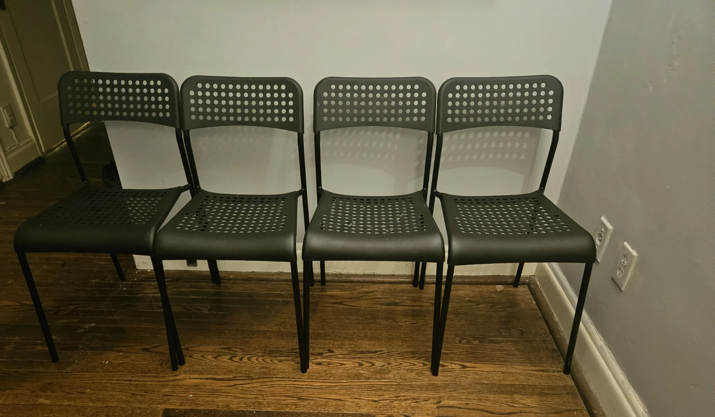 Set of 4 Black IKEA Chairs - photo 3