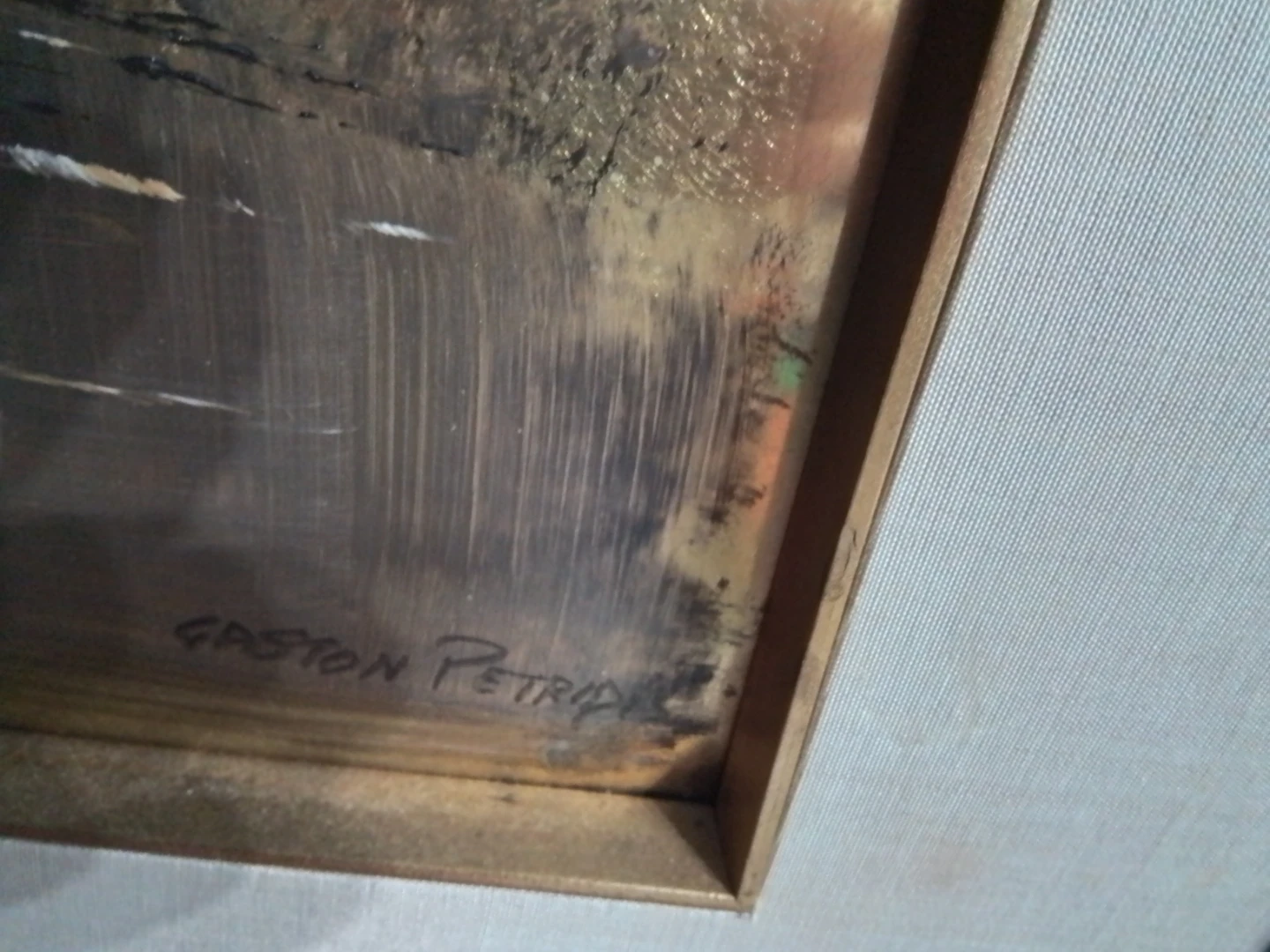 Oil Painting on Brass by Gaston Petridis 24.25x30.25" - photo 4