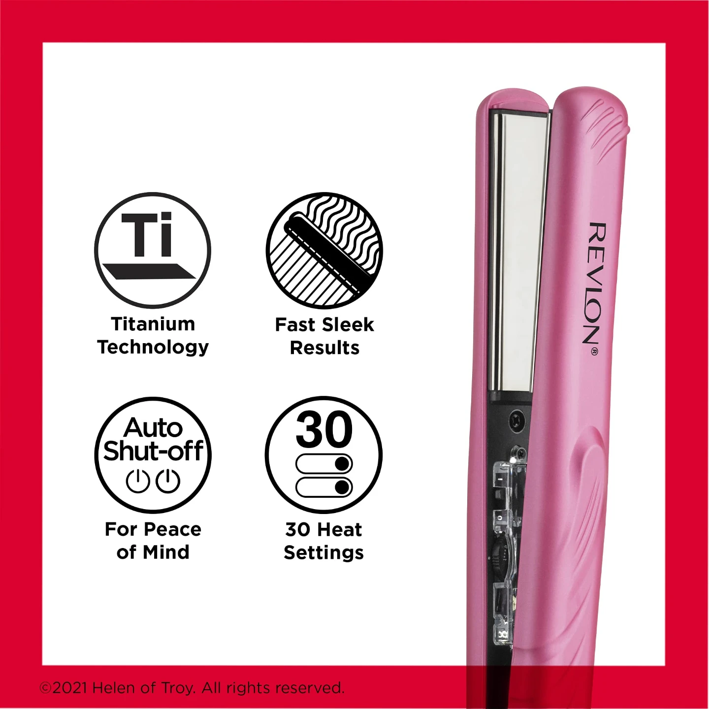 Revlon Pink Titanium Hair Straightener - photo 3