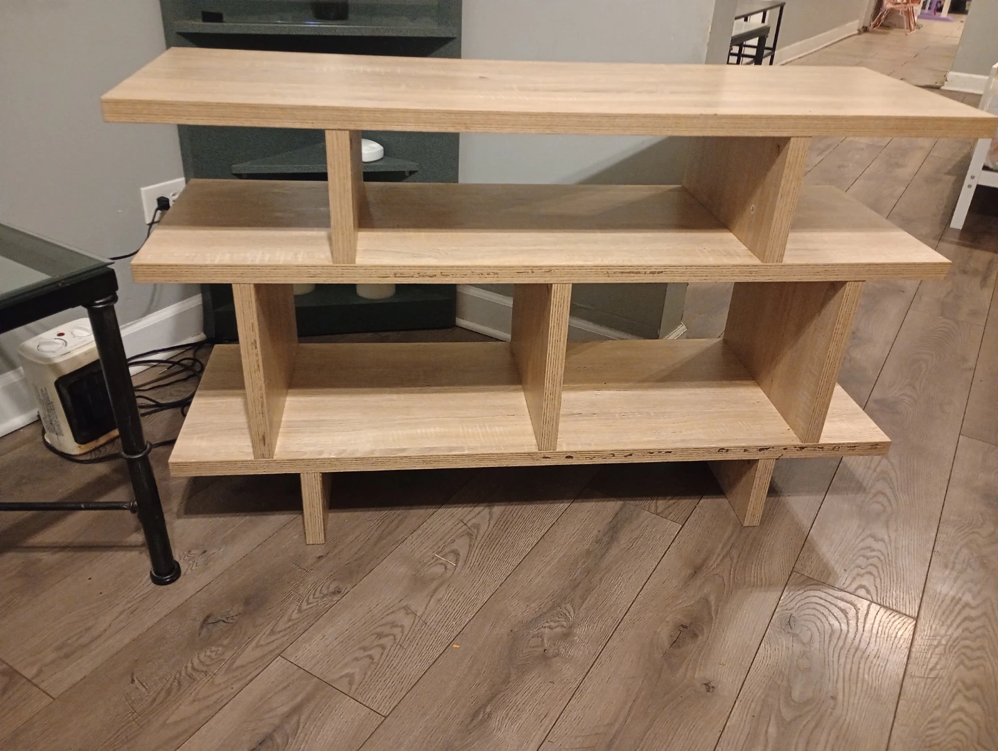 Wooden Tiered Shelf Unit