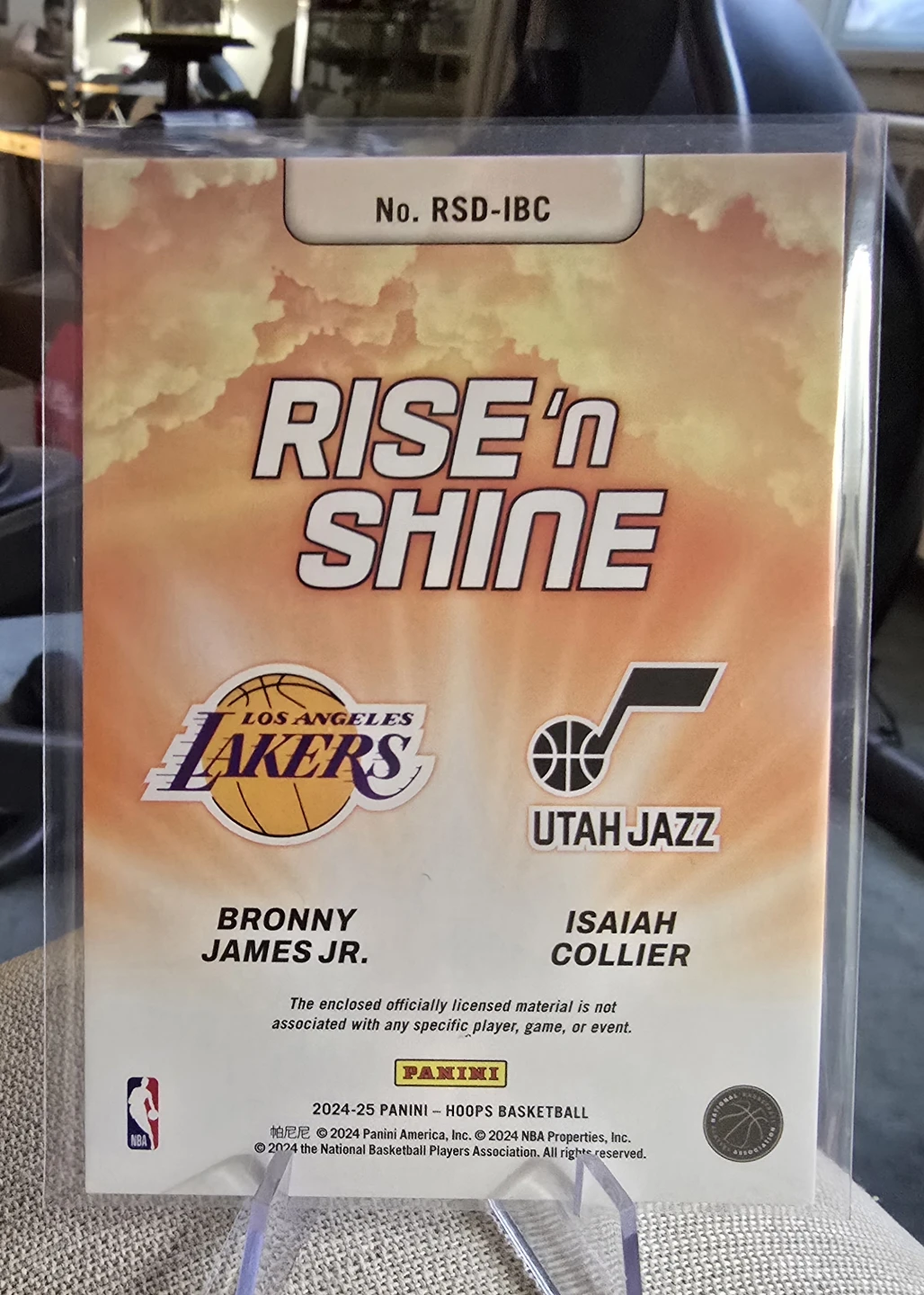 2024-25 Panini NBA Hoops Rise 'n Shine Bronny James Jr. - photo 2