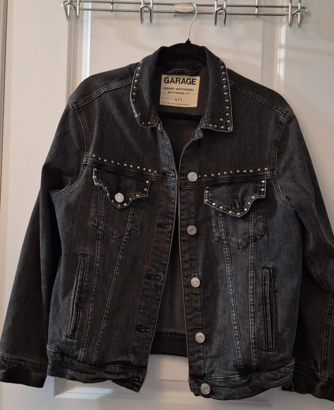 GARAGE Studded Denim Jacket - Boyfriend Fit