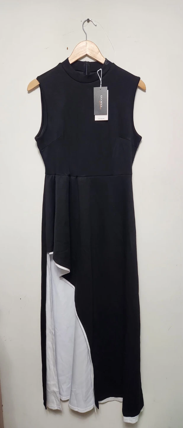 Black Sleeveless High-Low Dress