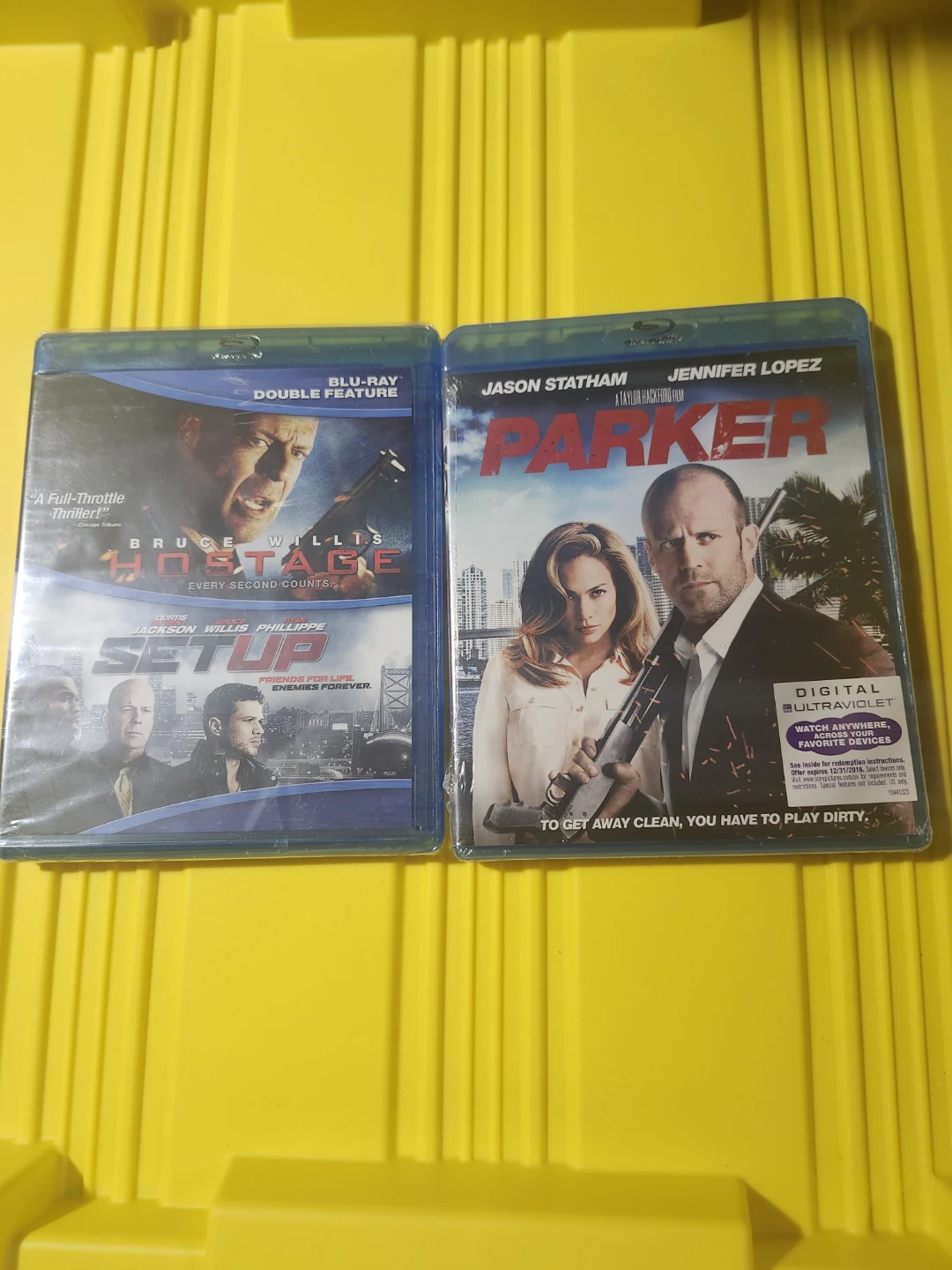 Hostage & Setup Double Feature Blu-Ray and Parker Blu-Ray