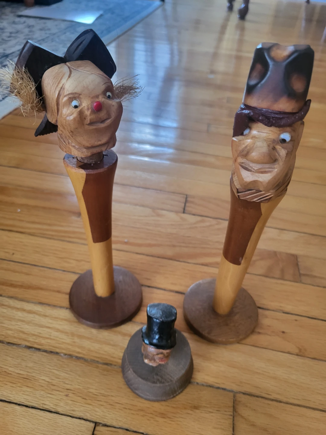 Carved Wooden Figures Set