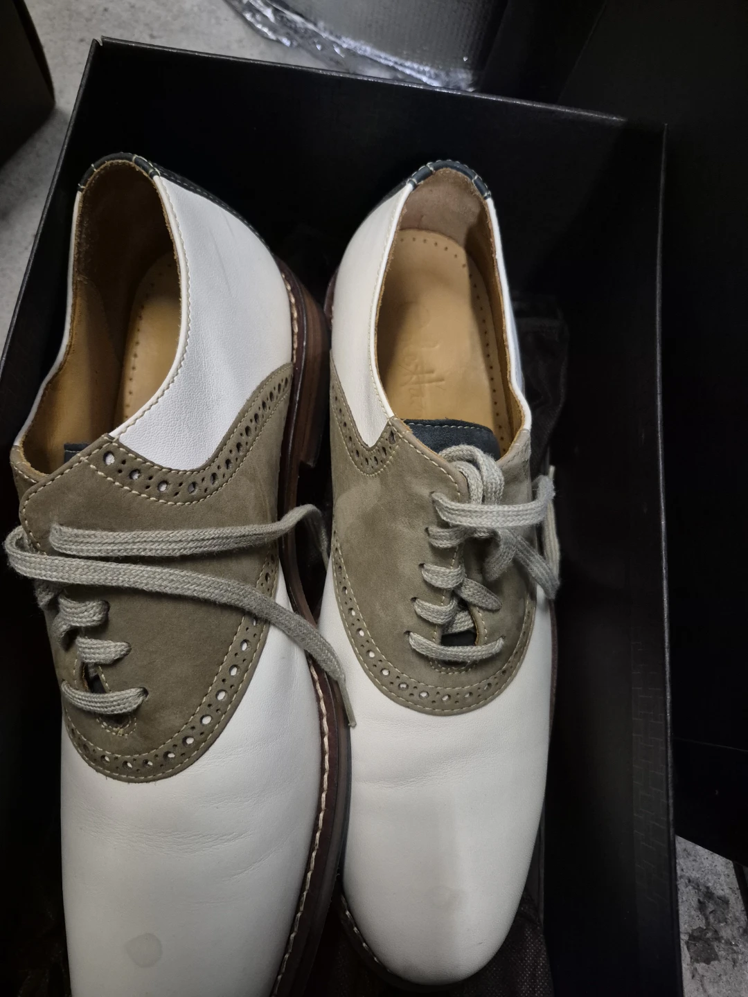 Cole Haan Duke Perf Saddle Shoes White