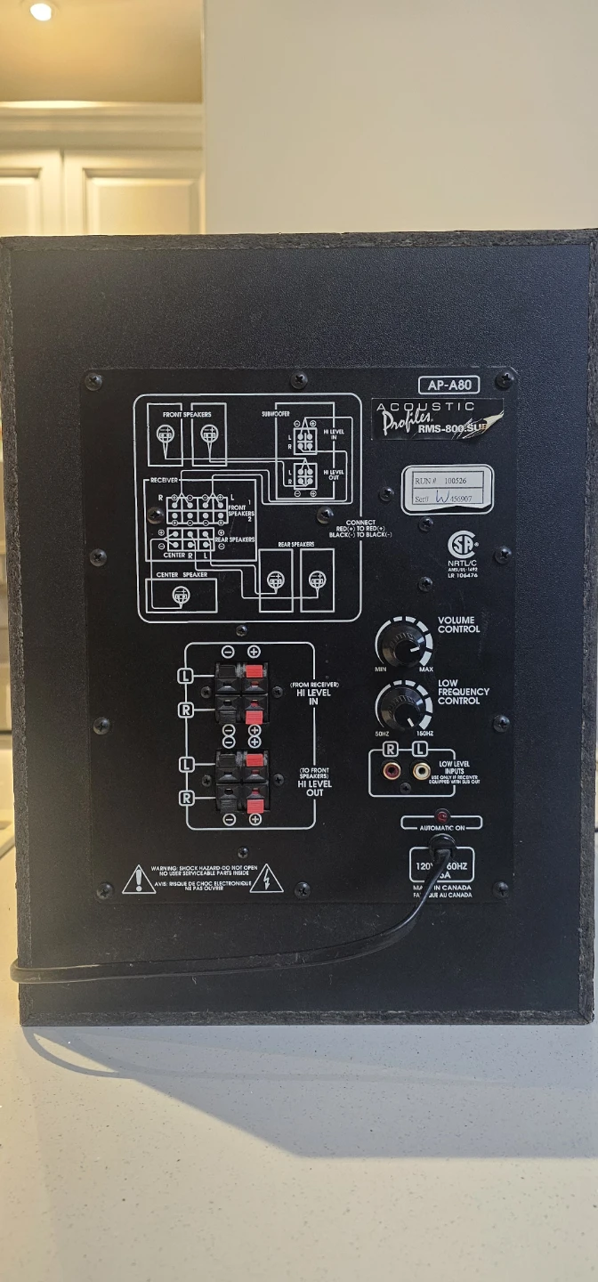 Acoustic Profiles AP-A80 Subwoofer - photo 2