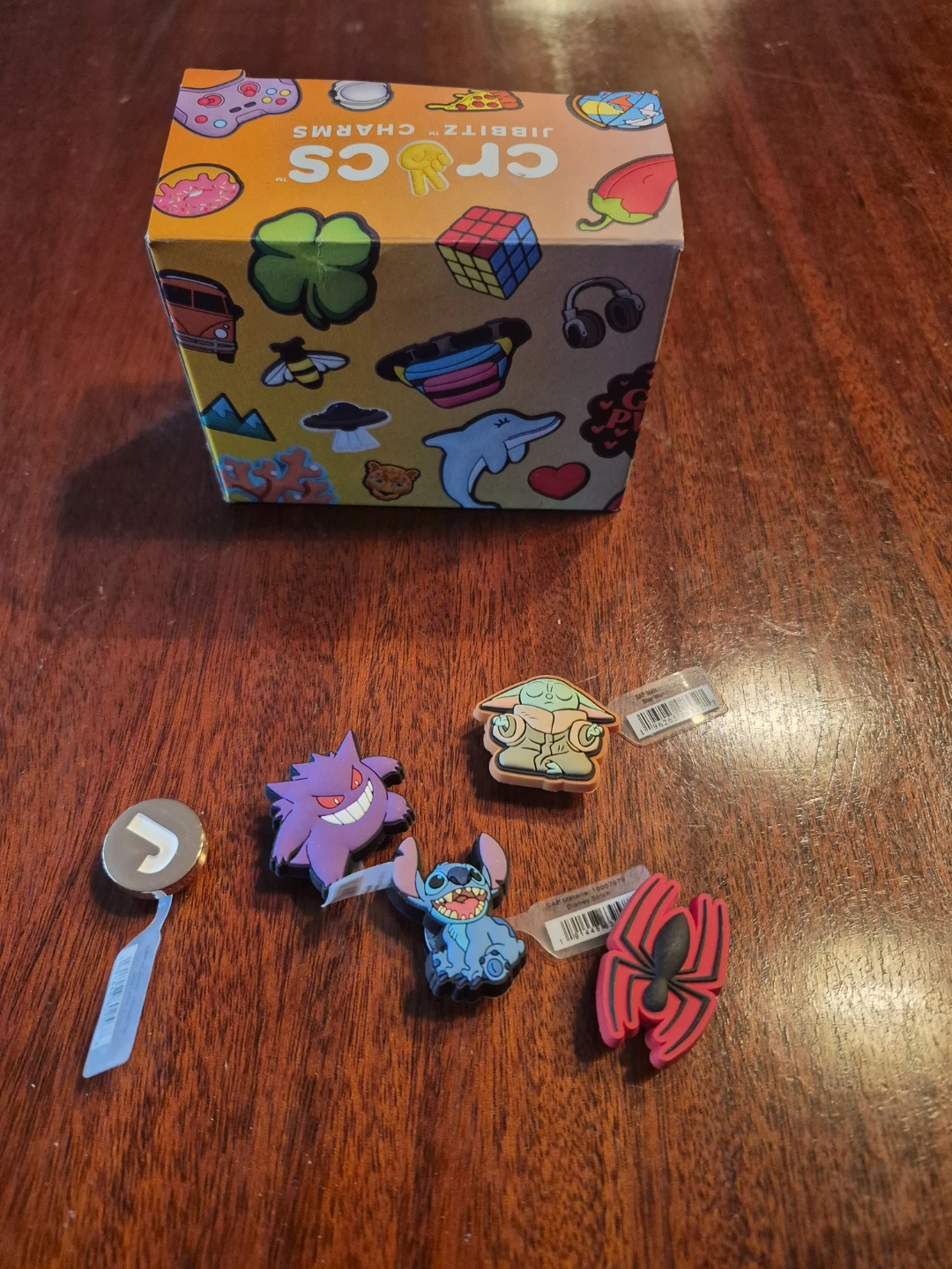 Crocs Jibbitz Charms Set - Stitch, Spiderman, Gengar, Baby Yoda