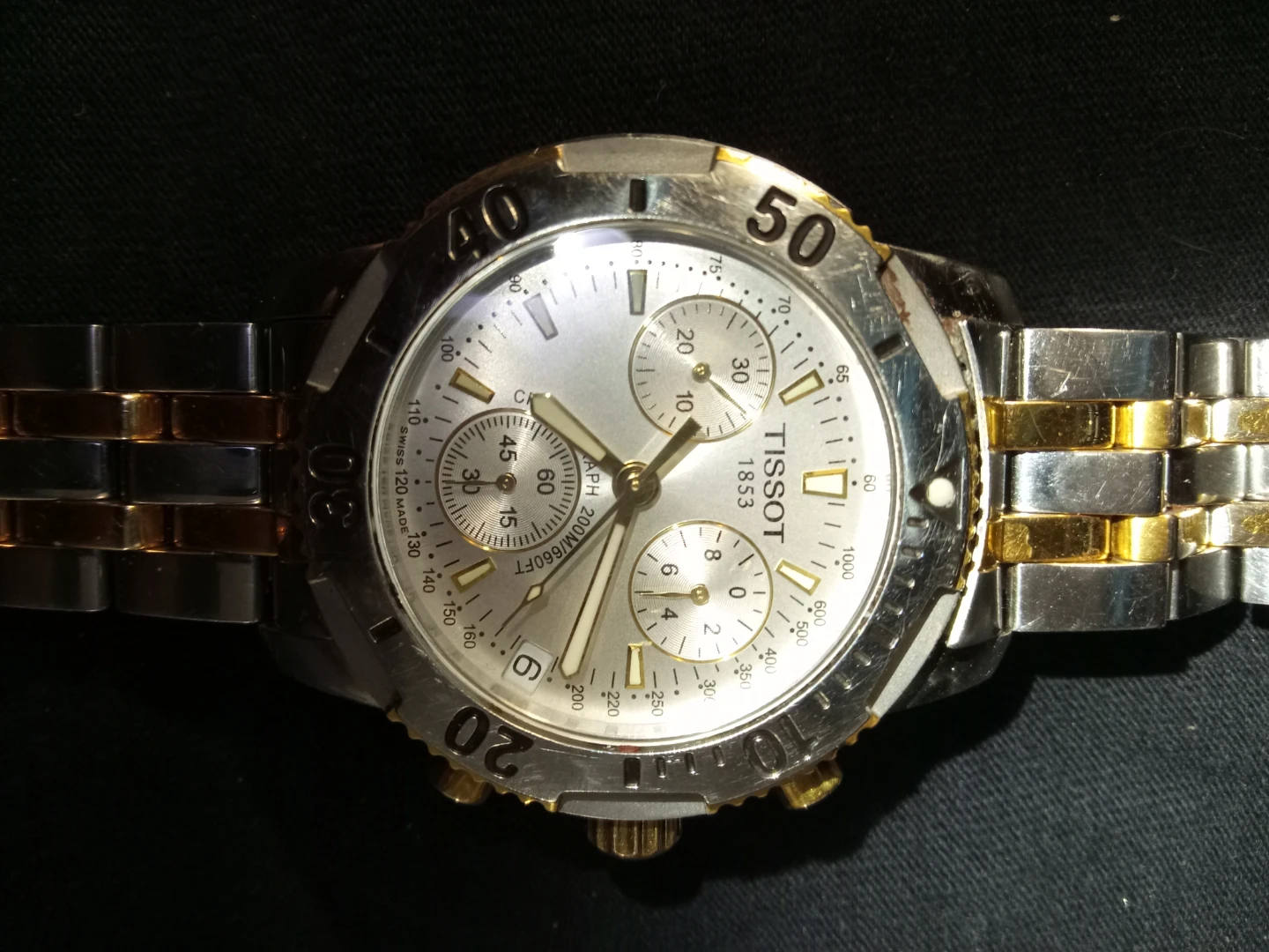 Tissot 1853 Chronograph gold and silver .