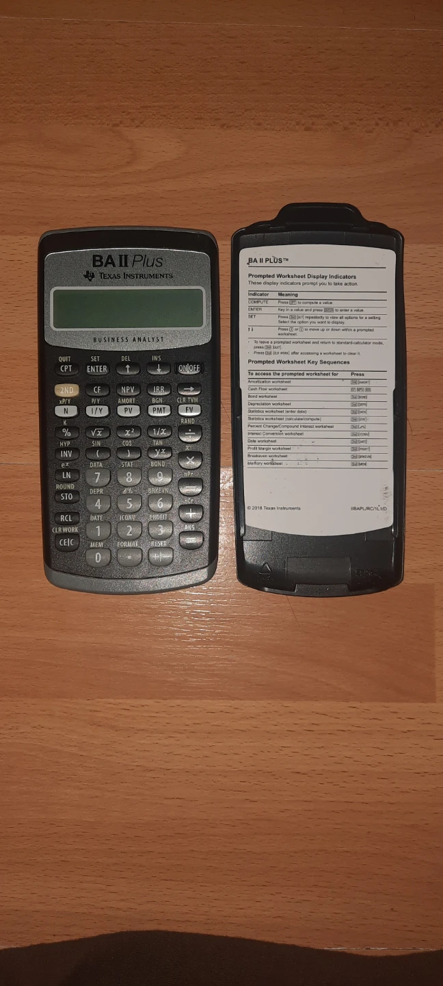 Texas Instruments BA II Plus Financial Calculator