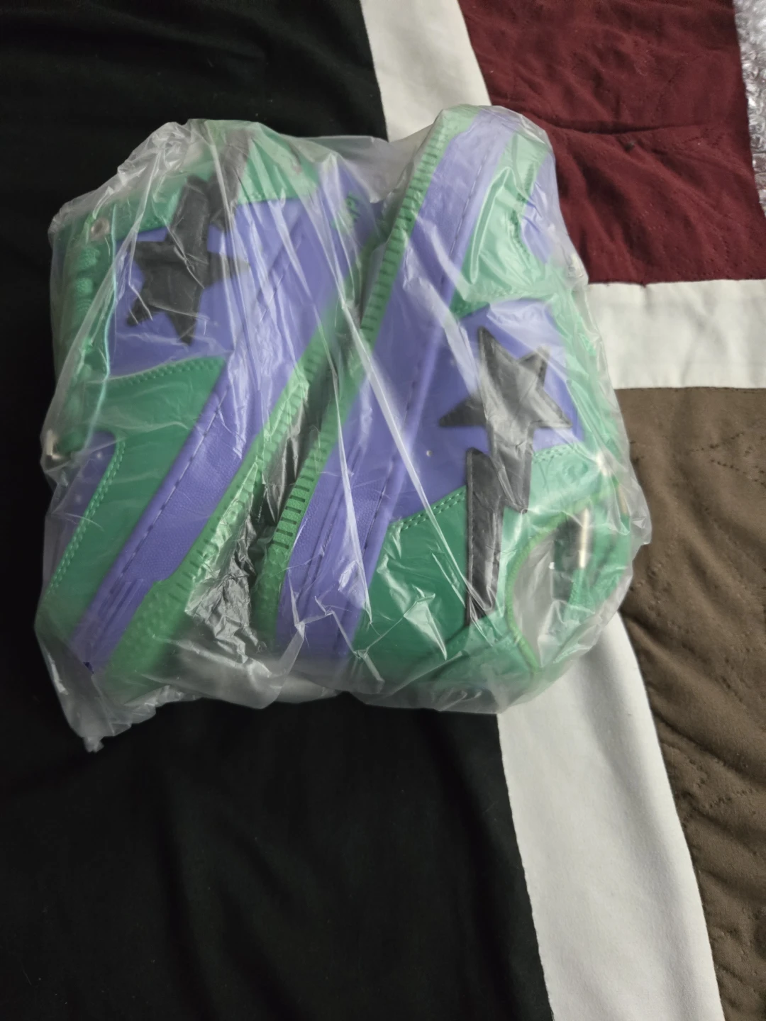 Purple and Green Starry Sneakers