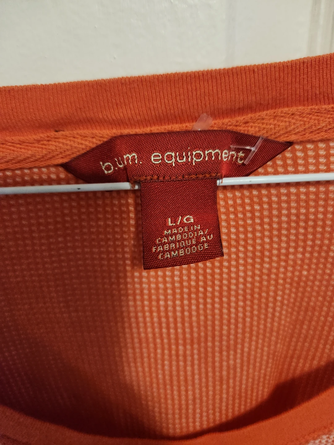 Bum Equipment Long Sleeve Thermal Shirt - Orange L/G - photo 2