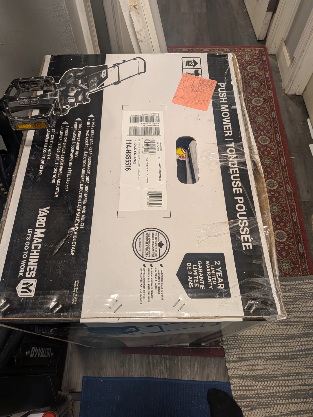 Brand New Yard Machines Push Mower - 20" Cutting Width - photo 2