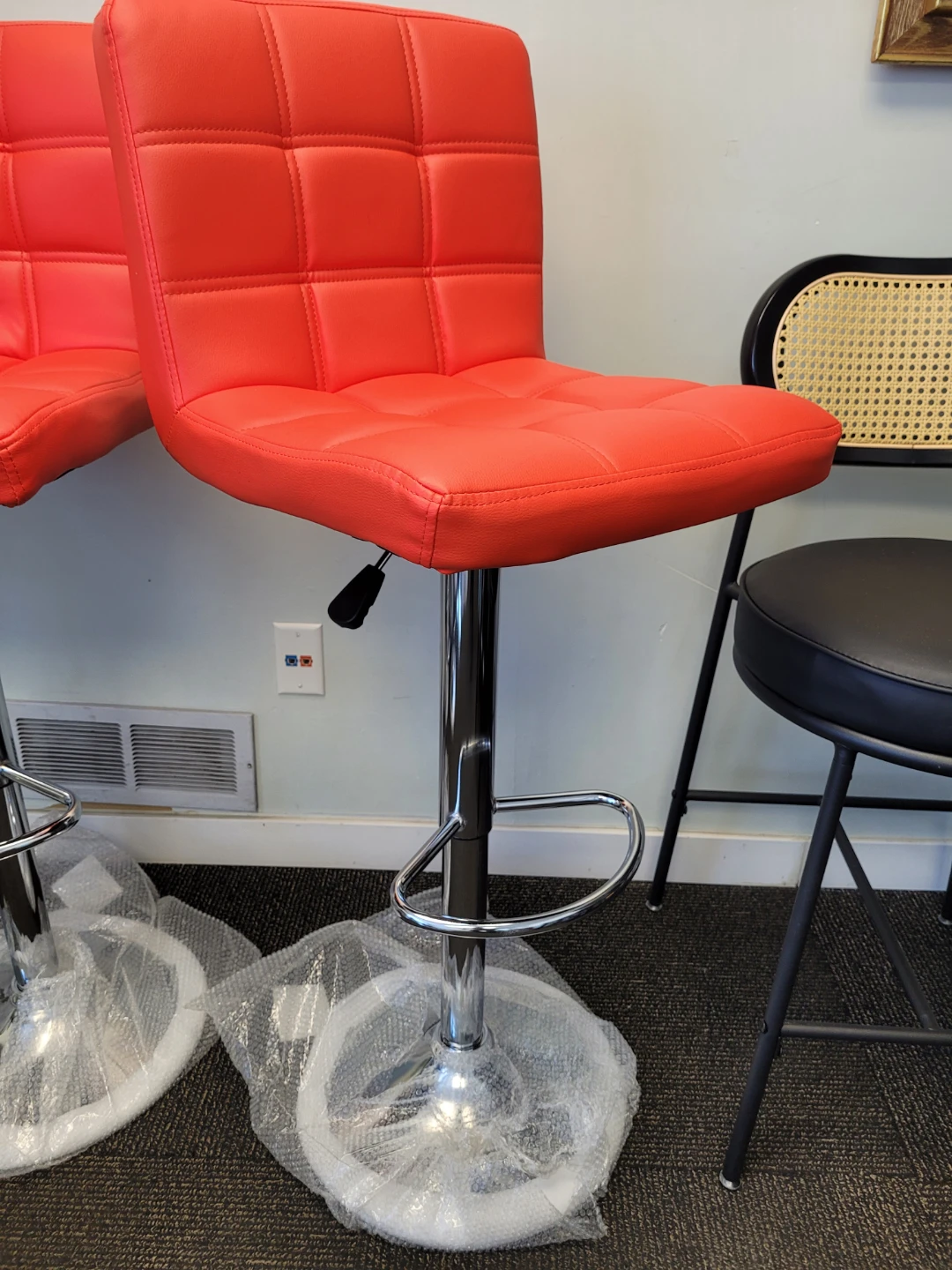 Brand New Adjustable Red Bar Stools - photo 5