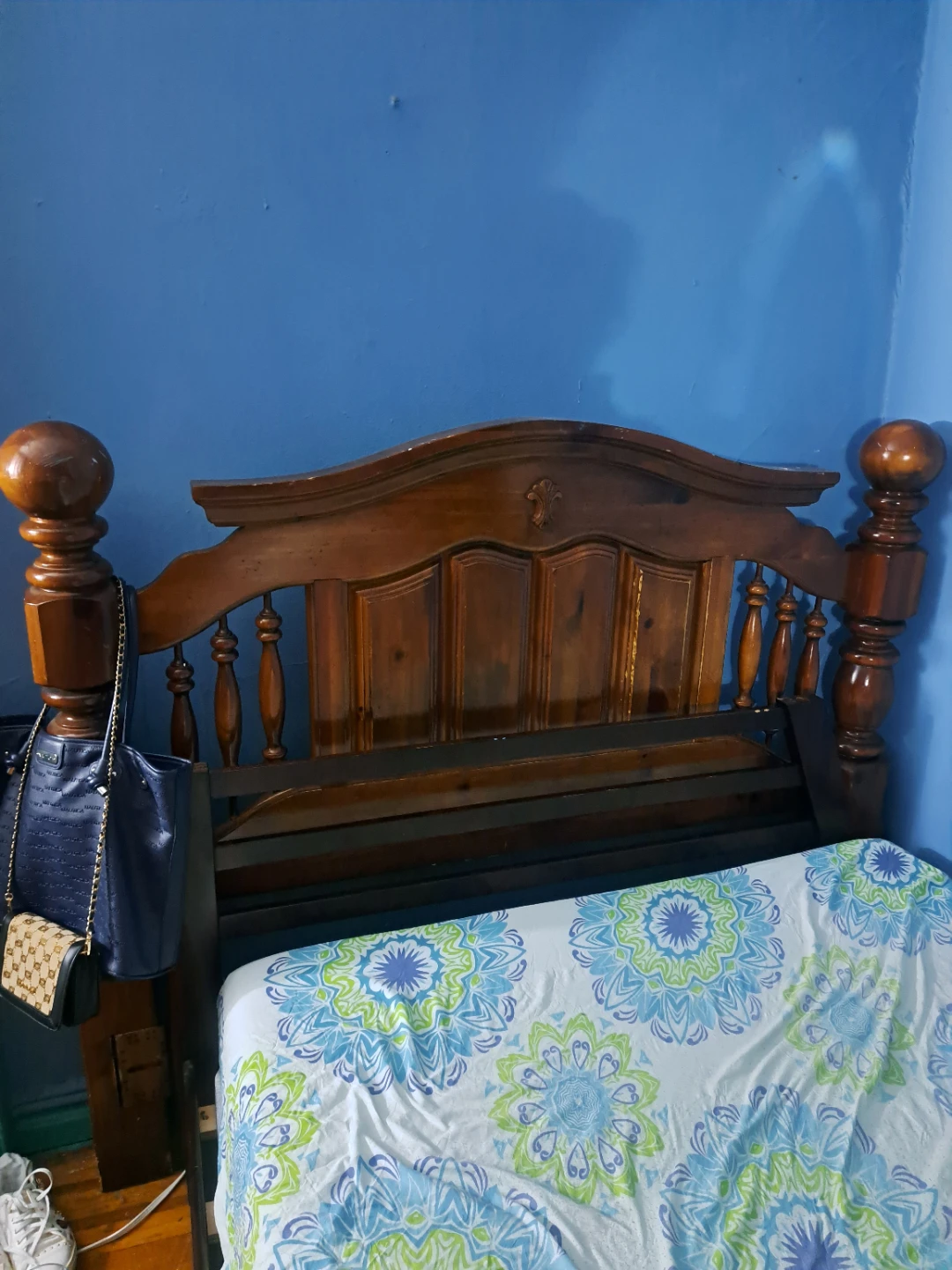 Wooden Dresser with Mirror and Headboard - photo 3