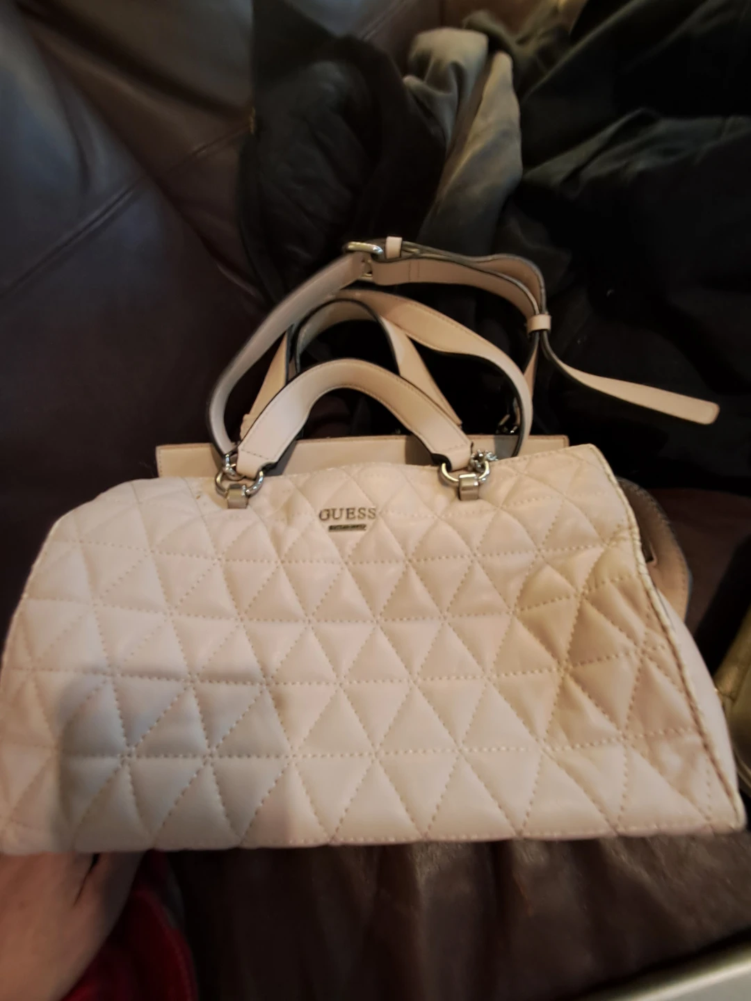 Guess Quilted Handbag - Pale Pink - photo 2