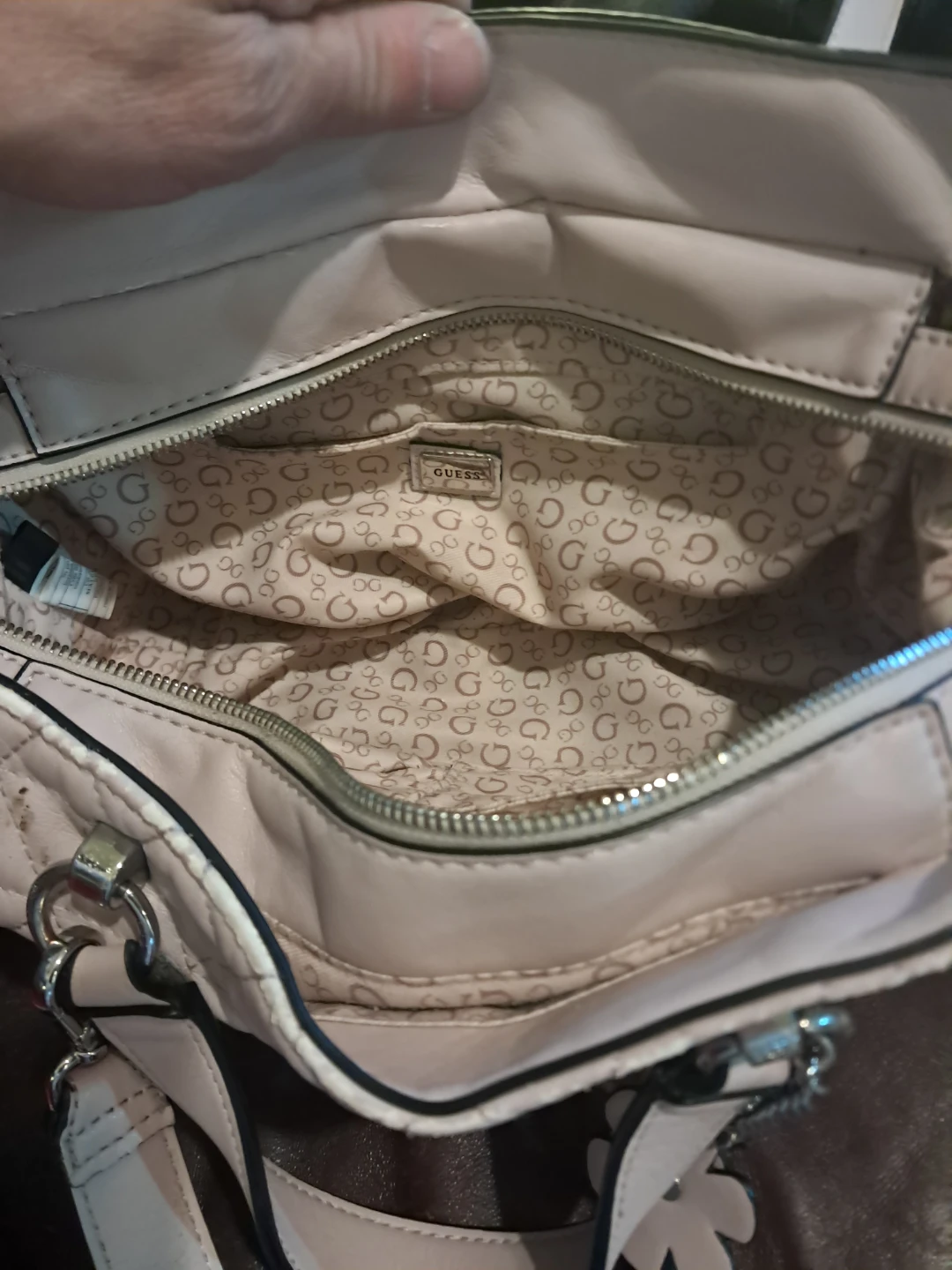Guess Quilted Handbag - Pale Pink - photo 3