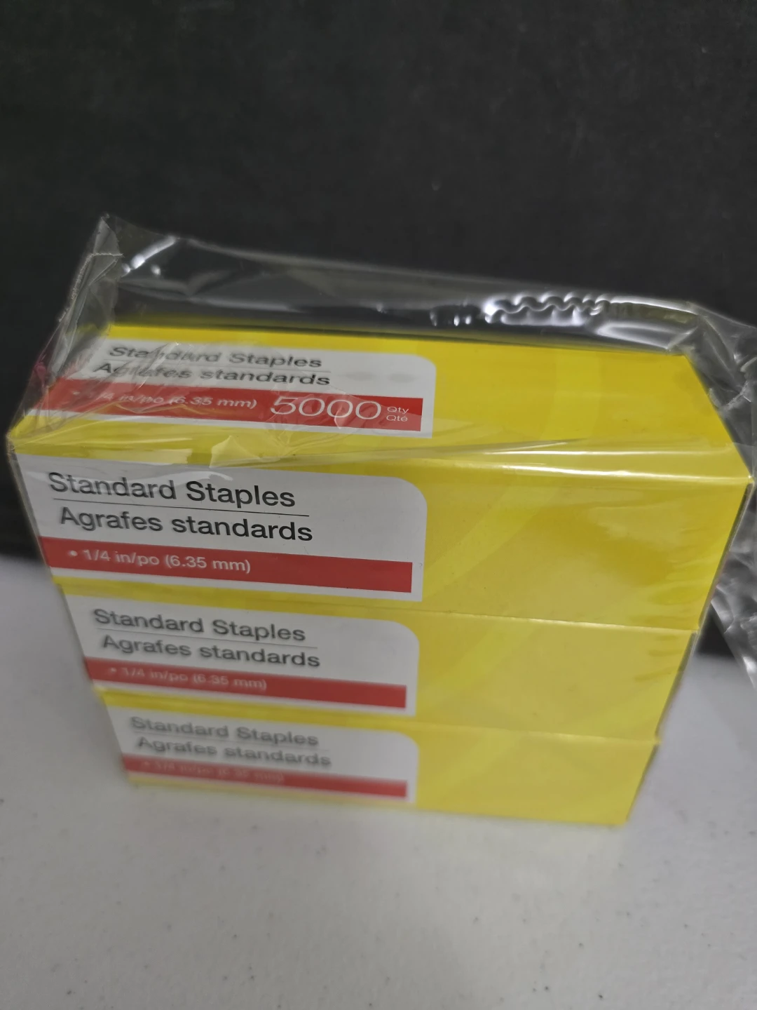 Standard Staples 1/4 inch - 15000 pack -3 boxes