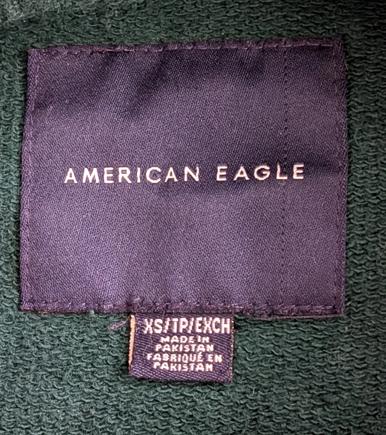 American Eagle Green Hoodie - Size XS - A-1977 Logo Pullover - photo 2