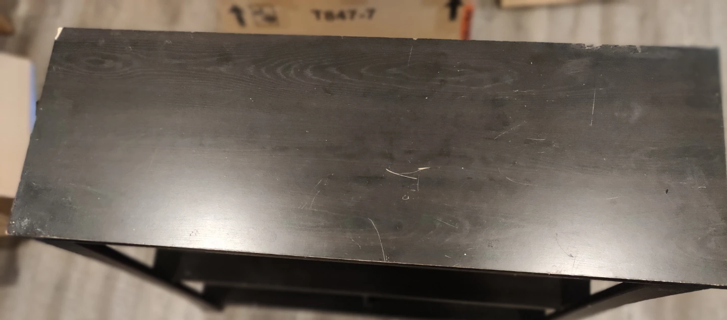 Dark Wood TV Stand with Shelves - photo 2