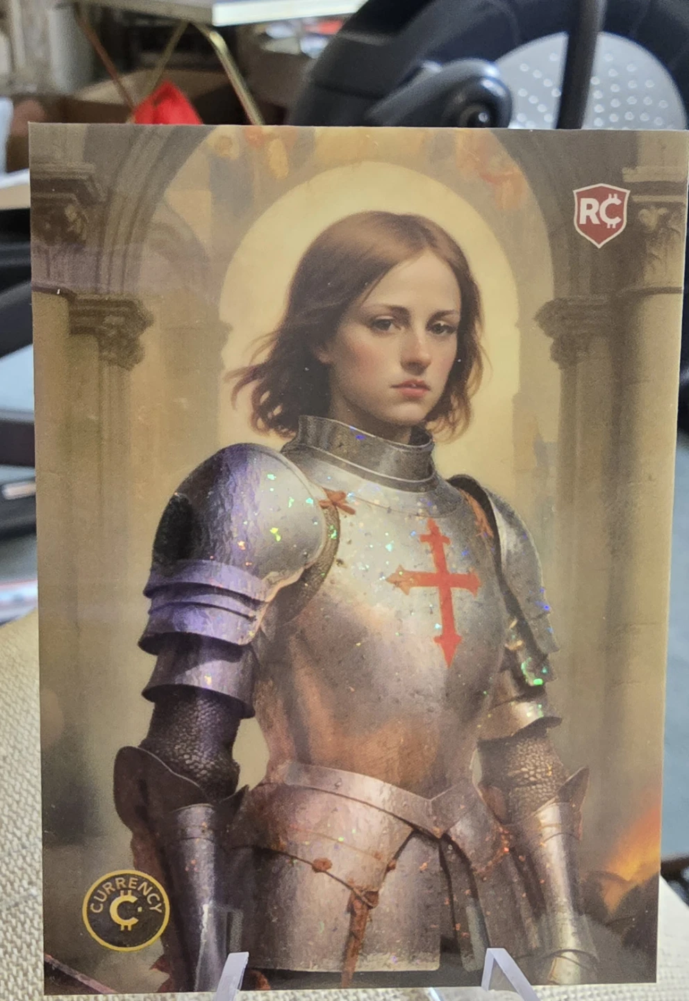 Currency Cred Joan of Arc Trading Card #87 Crystal Sparkle