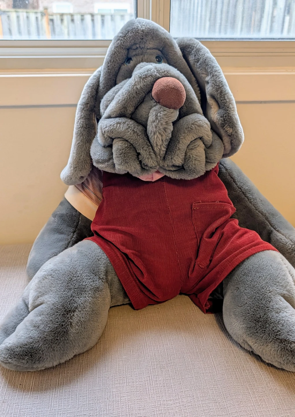 Wrinkles the Dog Vintage Plush Puppet Toy