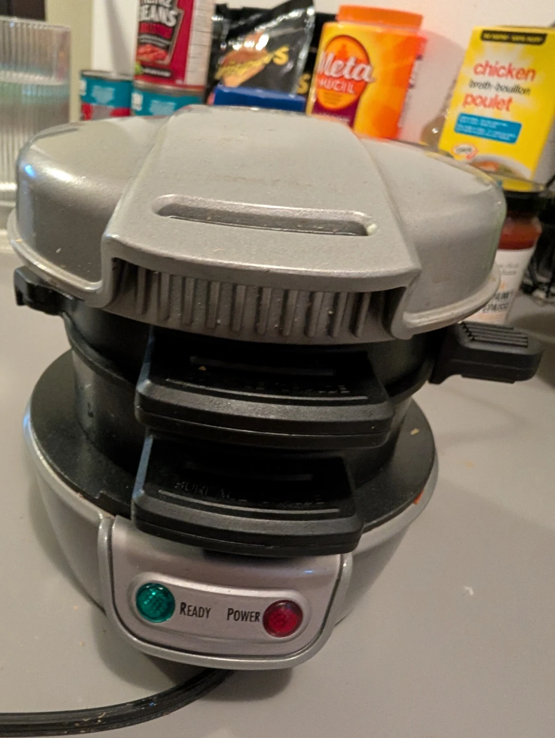 Black and Silver Sandwich Maker