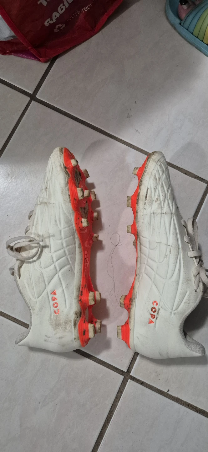 Adidas COPA PURE.4 FG Cleats Soccer Shoes White/Orange - photo 2