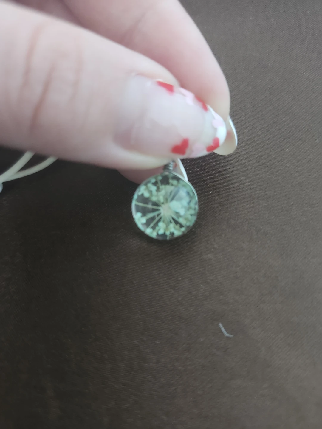 Bracelet with Dried Flower Pendant - photo 2