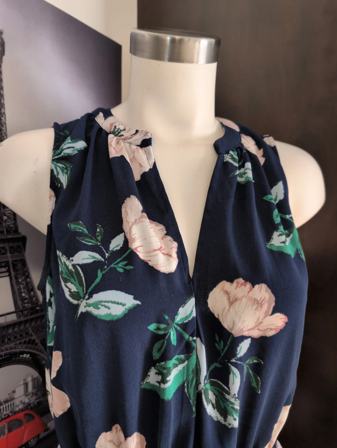 Dynamite Blue Floral Dress Size M - photo 3