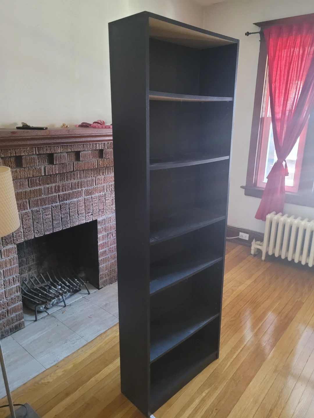 Black Tall Bookshelf with 6 Shelves - photo 2