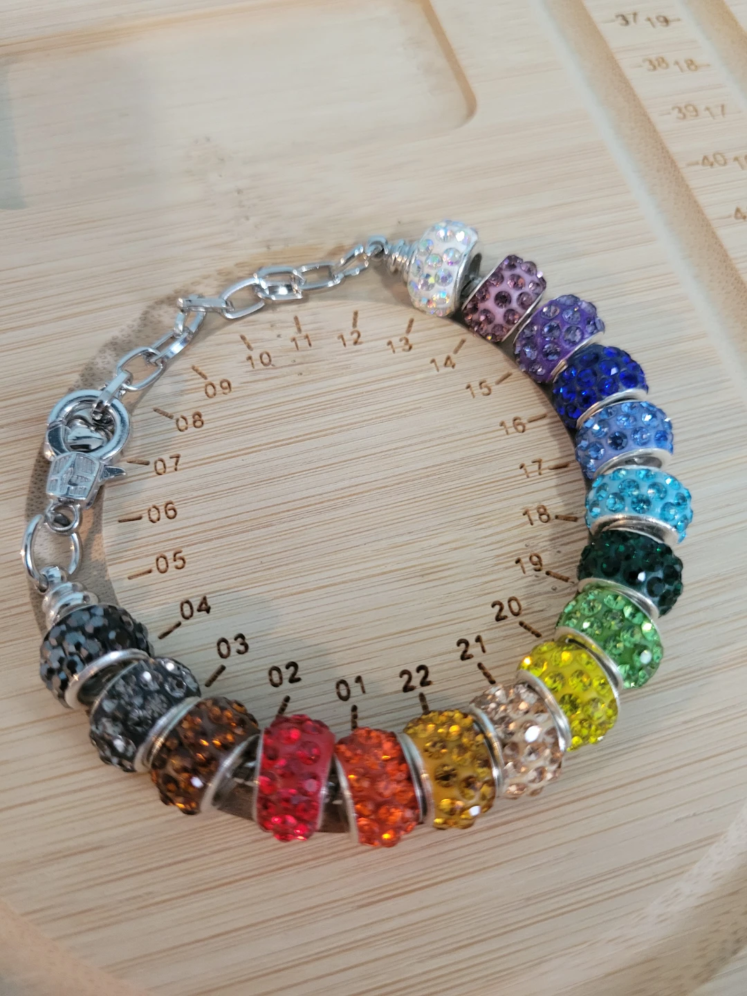 Rainbow Charm Bracelet with Crystal Beads - photo 3