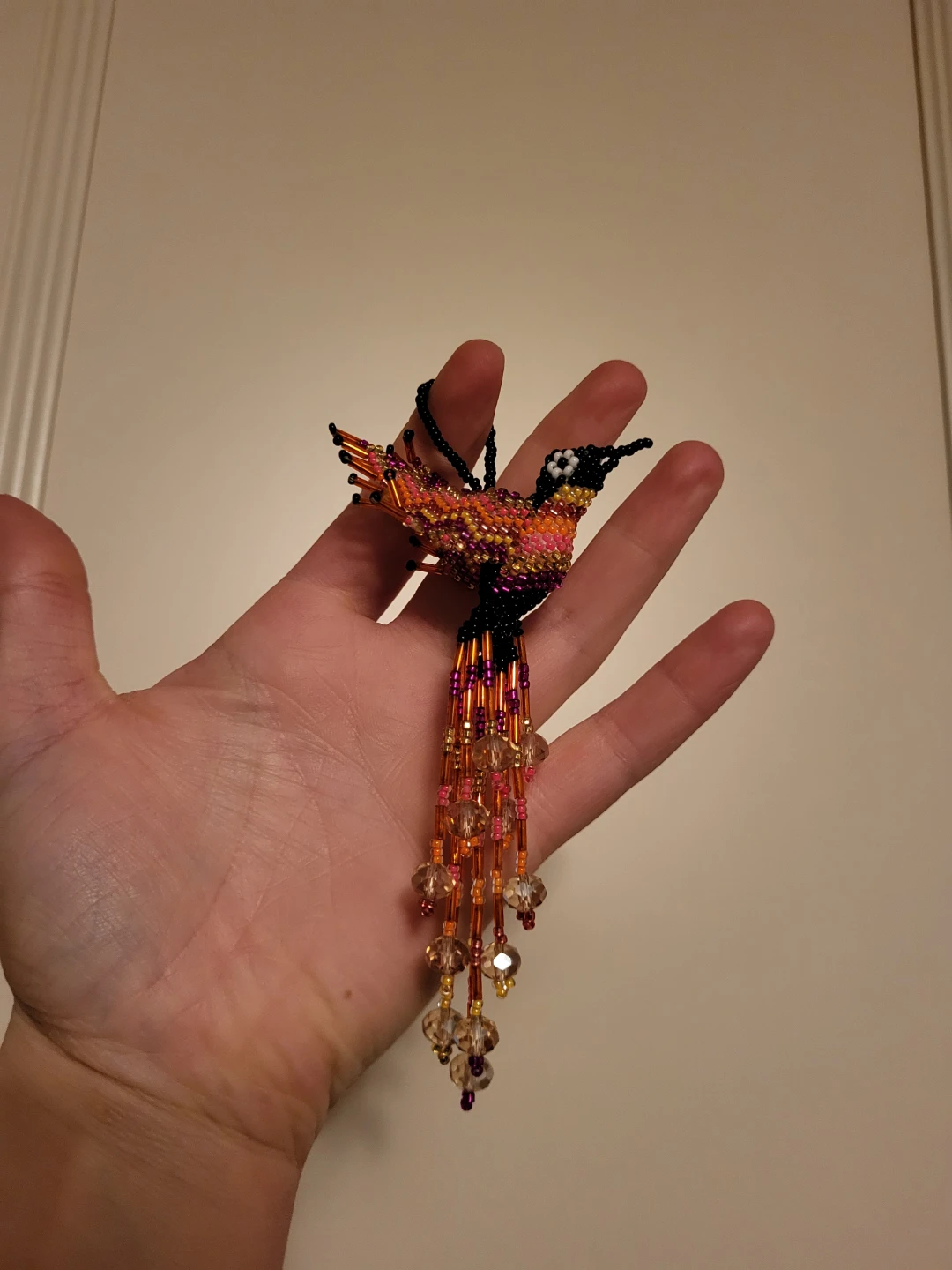 Beaded Hummingbird Ornament