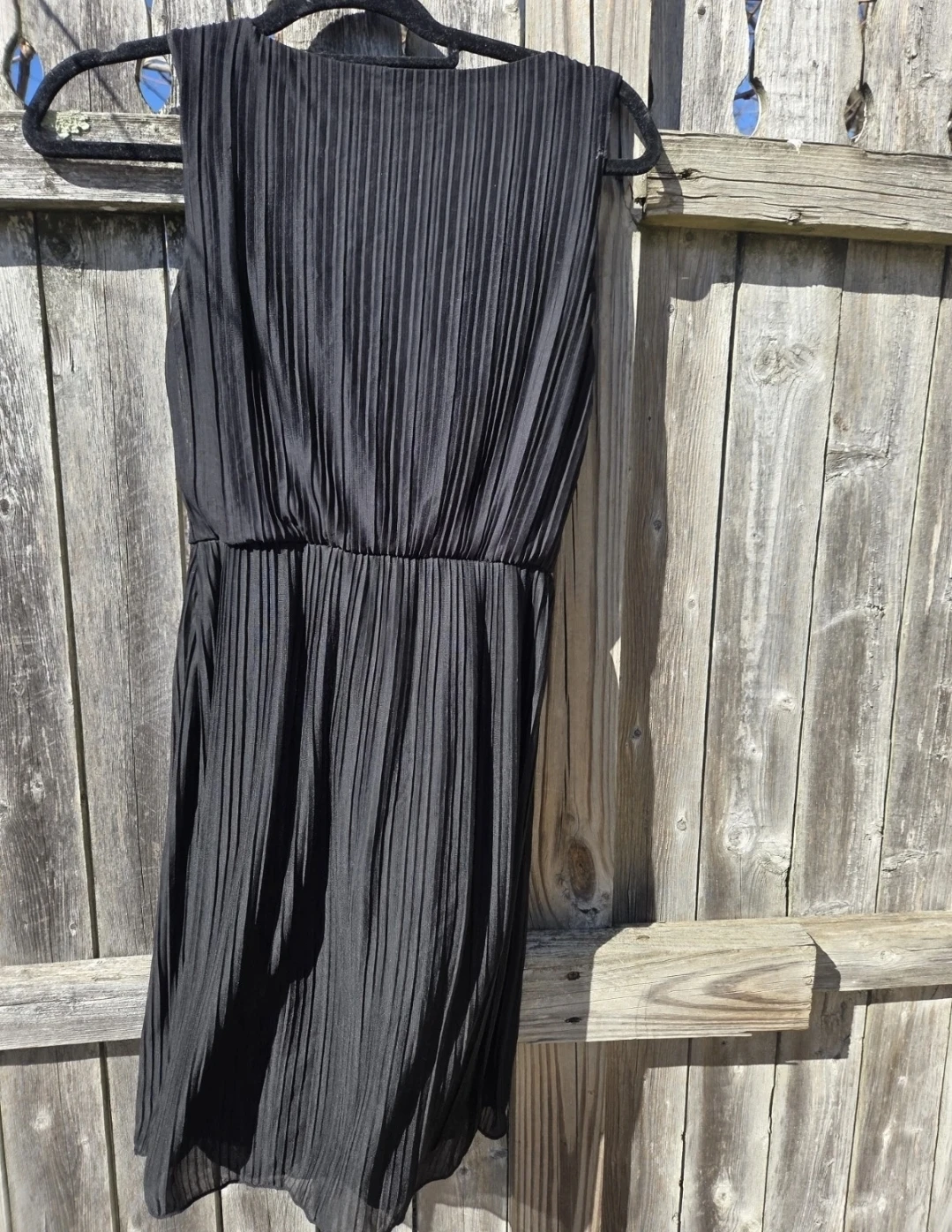 Janette Fashion Black Pleated Dress with Embellished Collar - photo 5