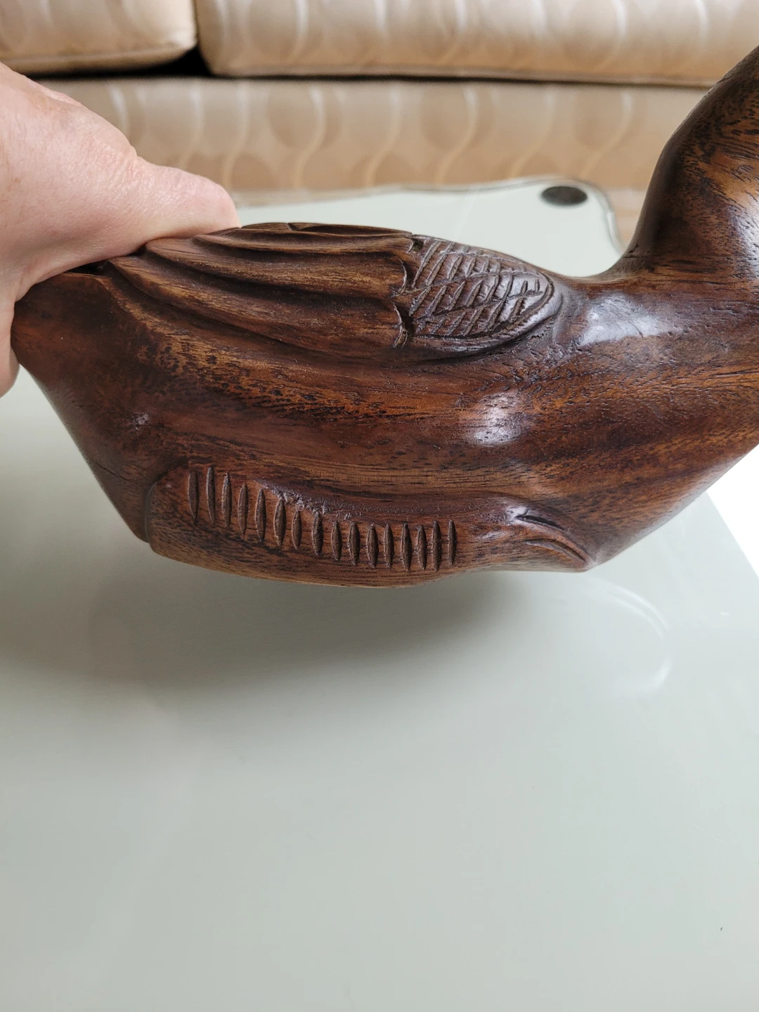Carved Wooden Duck Decoy - photo 5