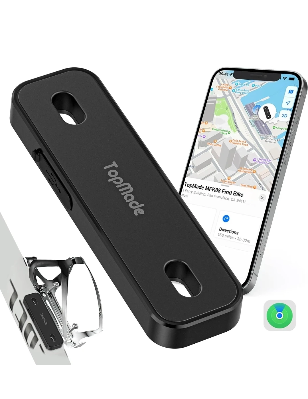Bike GPS Tracker Compatible with Apple Find My | Anti-Theft