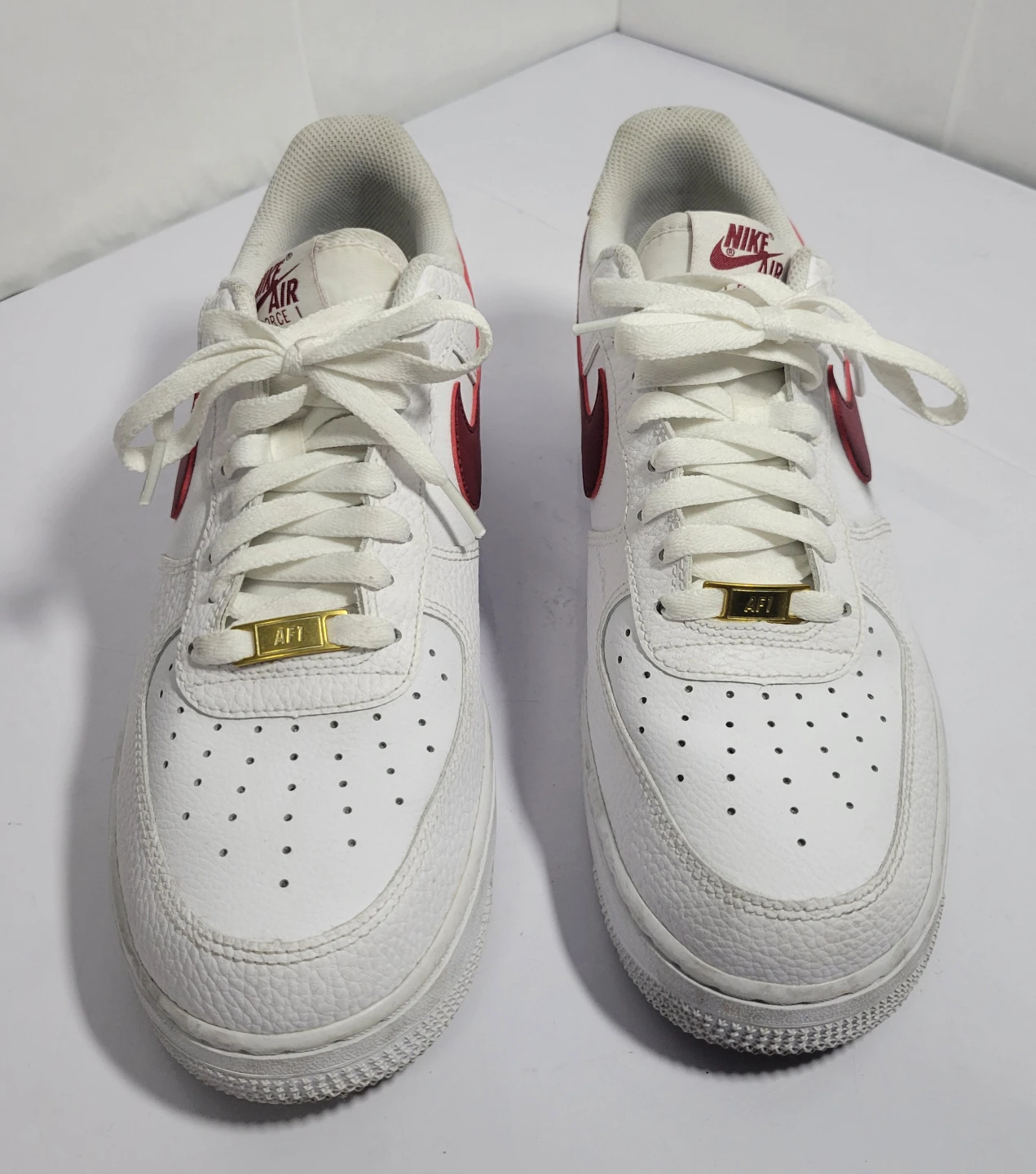 Nike Air Force 1 Low White Red Men's Shoes, size 9,5 (72) - photo 2