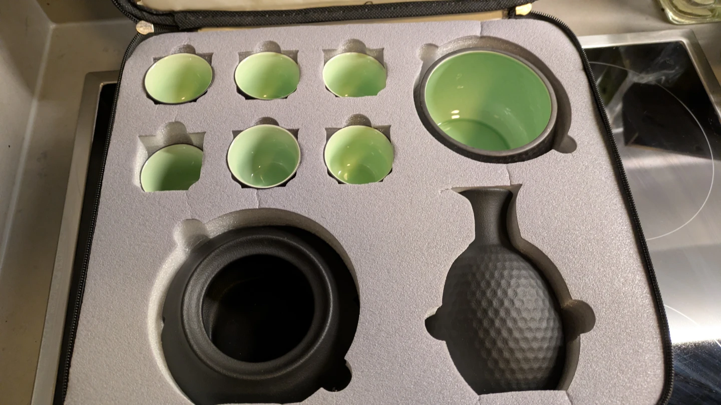 Sake Set with Warmer and 6 Cups