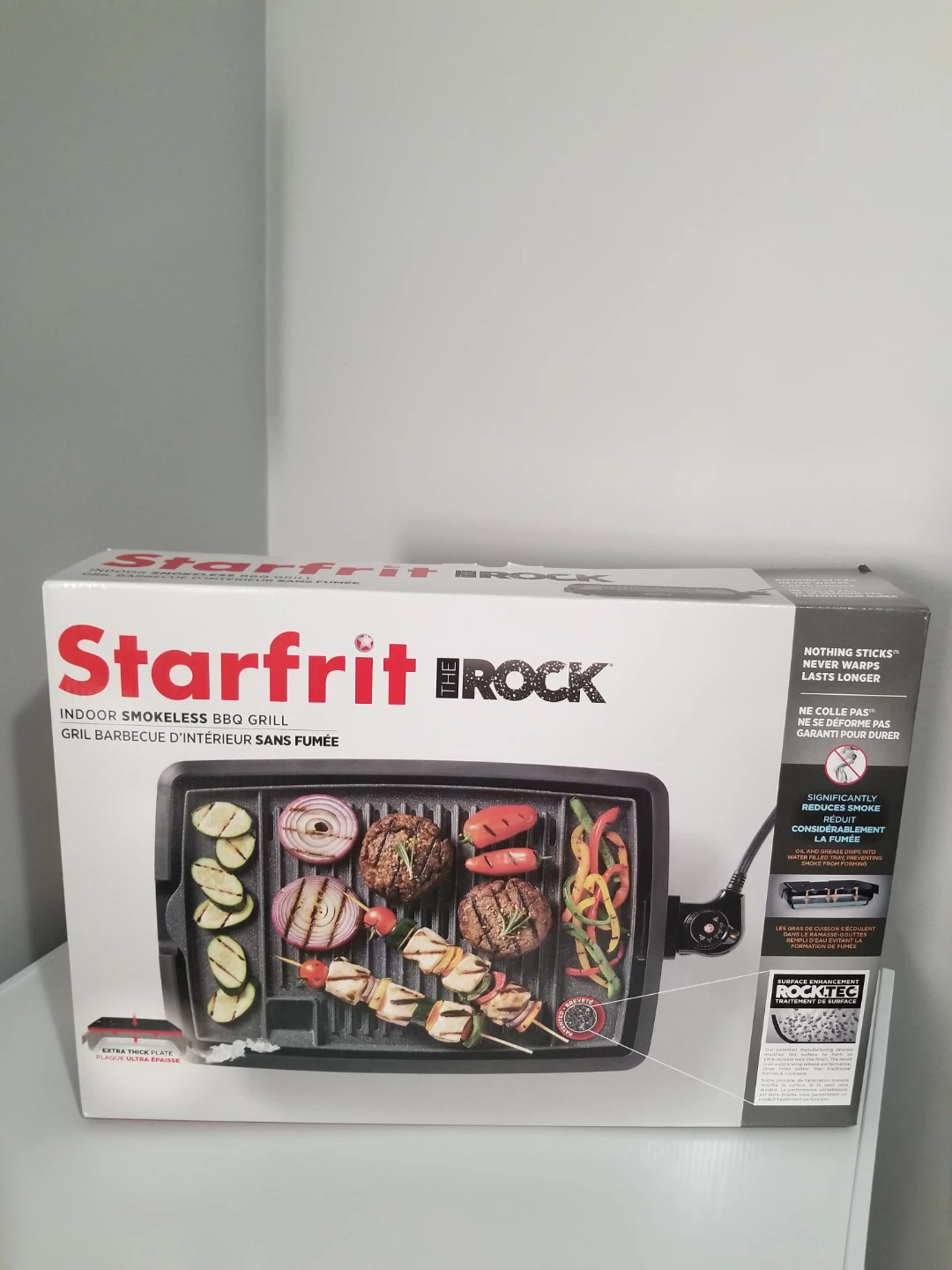 Unused still in Box-Starfrit The Rock Indoor Smokeless BBQ Grill