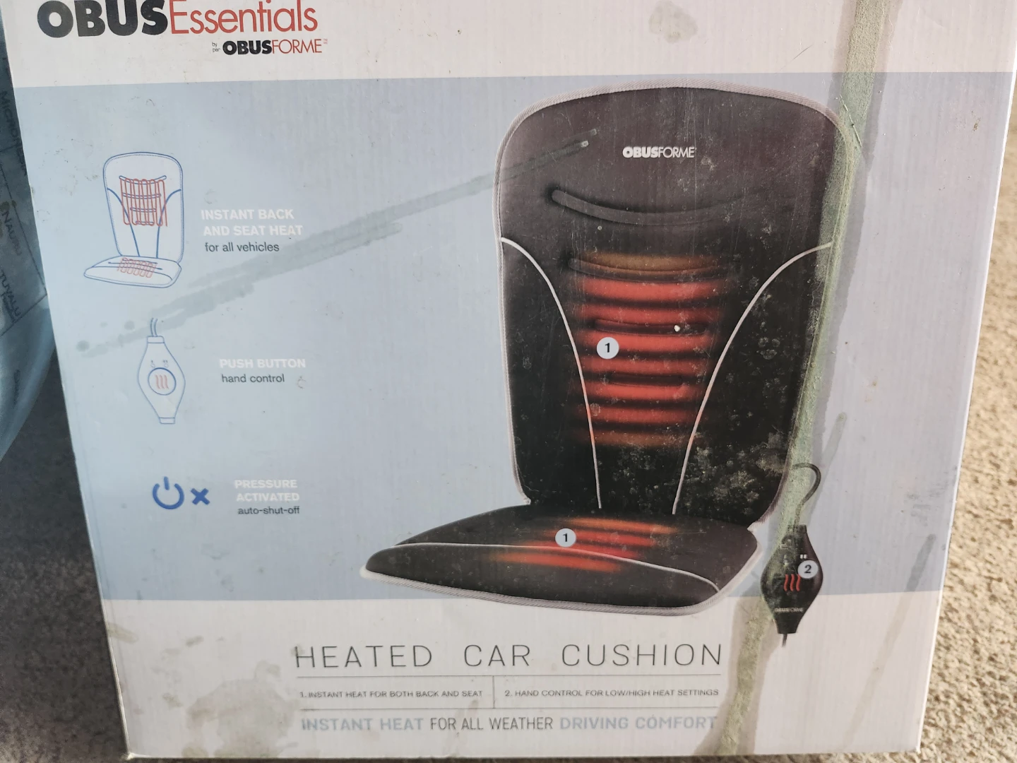 OBUSform Essentials Heated Car Cushion