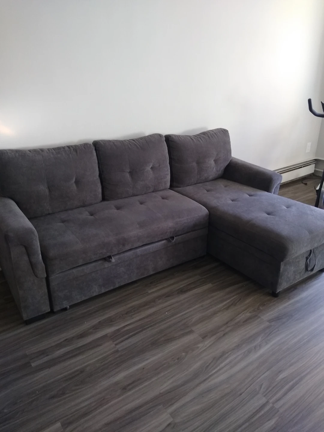 Grey Sectional Sofa with Storage - photo 5