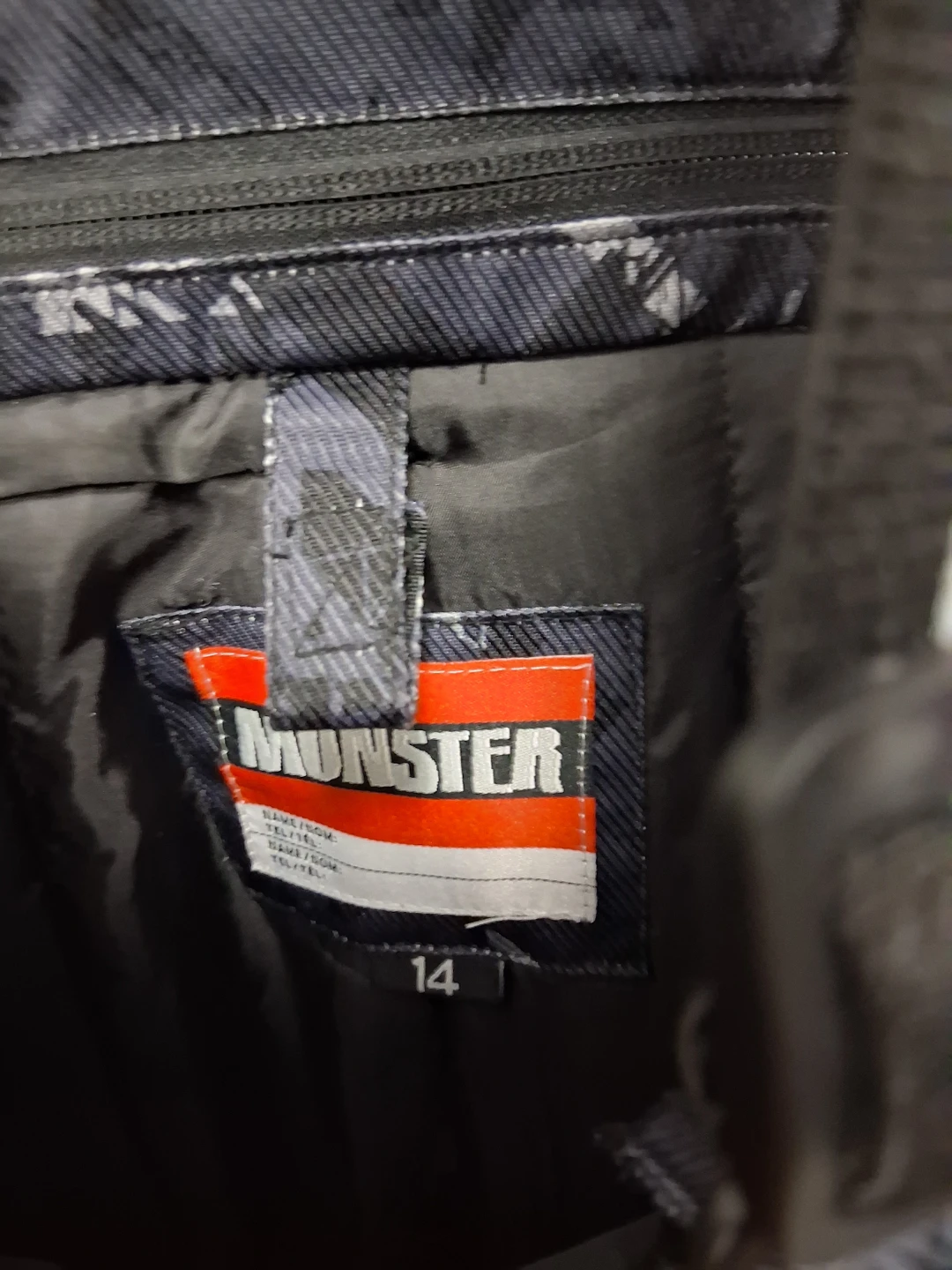 Monster Kids Snow Bib Pants Size 14