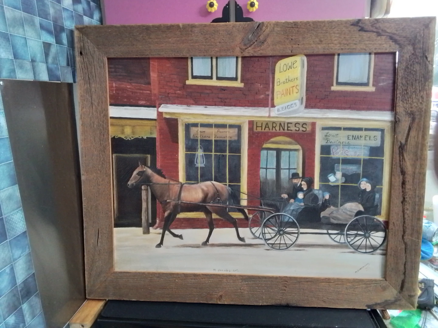 M. Dinsmore Painting of St. Jacobs, Ont. Scene