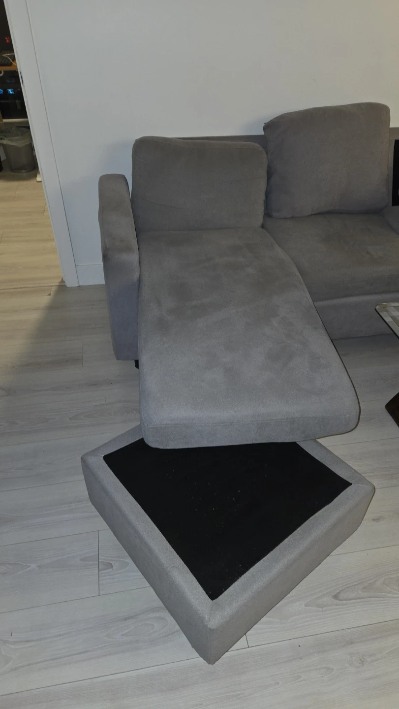 Grey Sectional Sofa with Chaise - photo 3