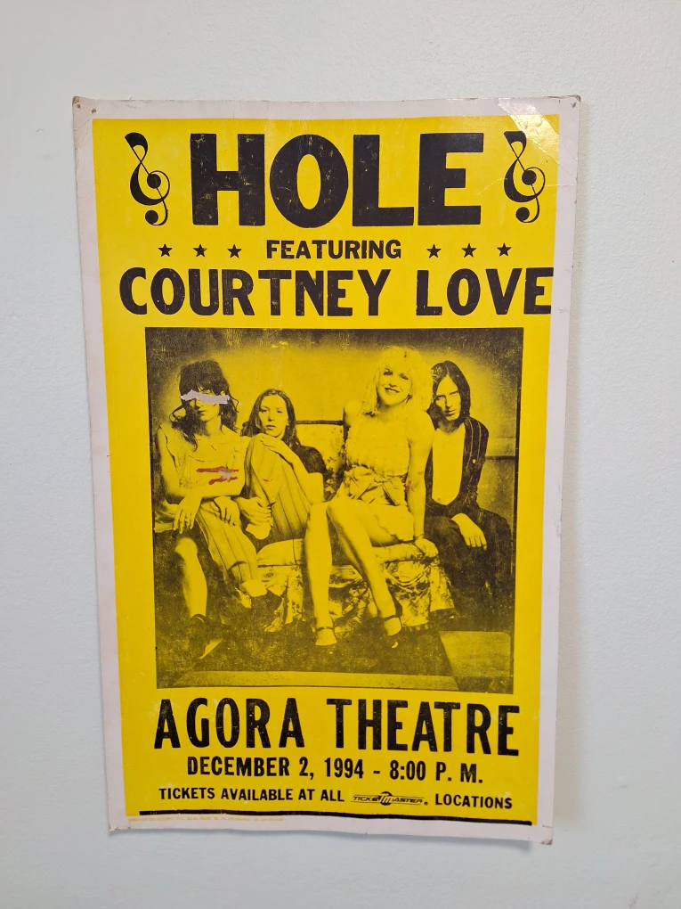 Hole Featuring Courtney Love Concert Poster - Agora Theatre 1994 - photo 2