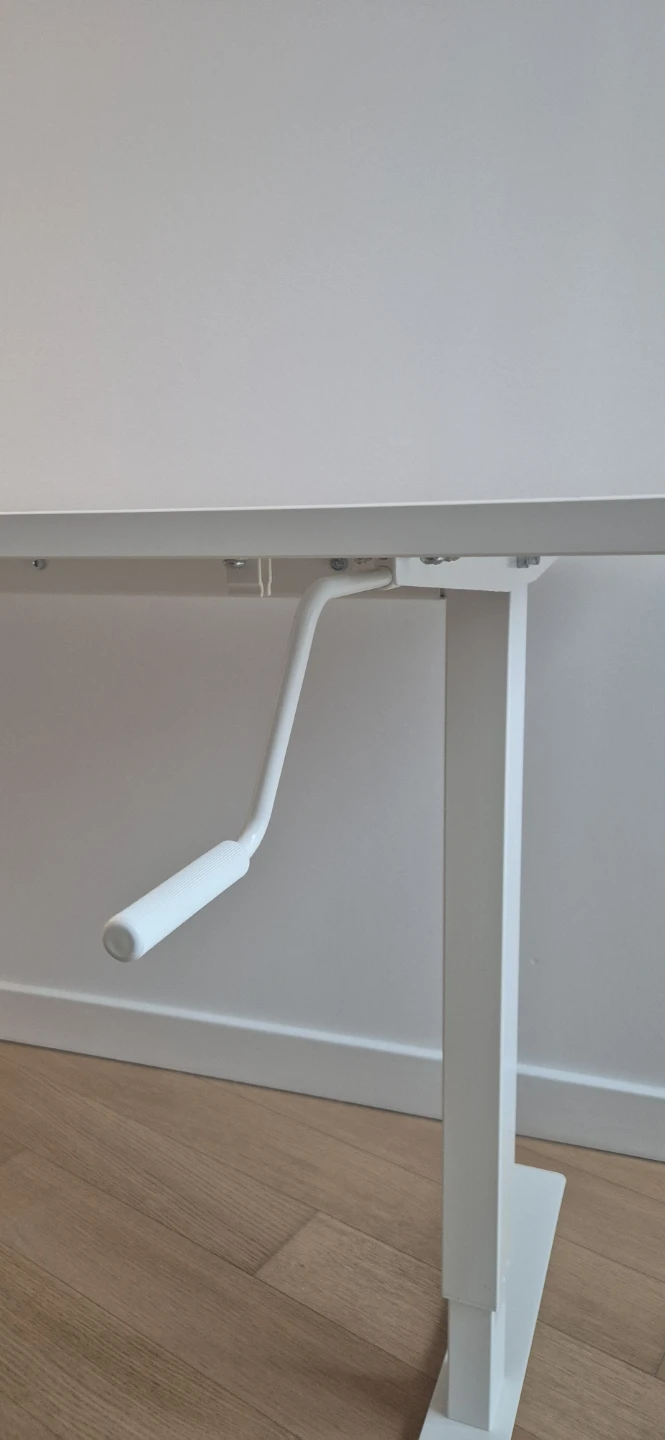 Manual Height Adjustable Standing Desk - White - photo 3