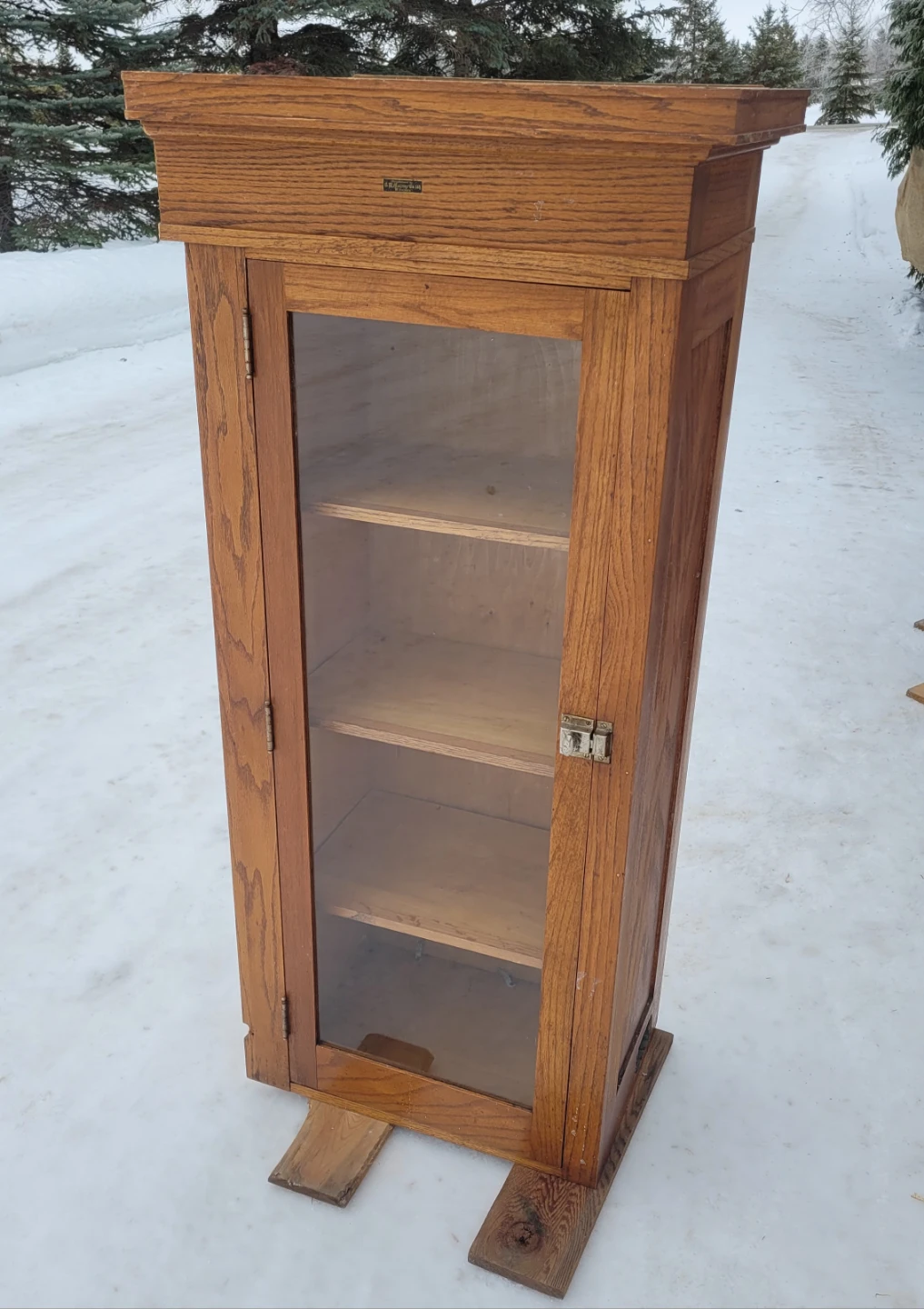 Oak Display Cabinet