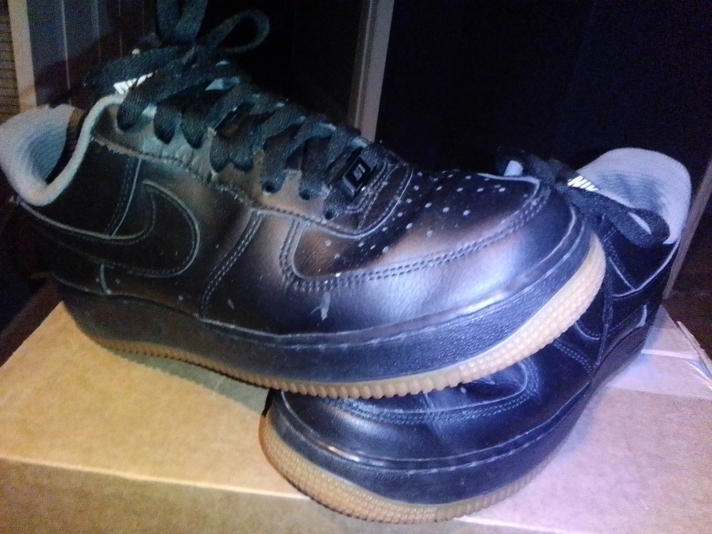 Nike Air Force 1 Low Black Gum Sole Men's Shoes - photo 3