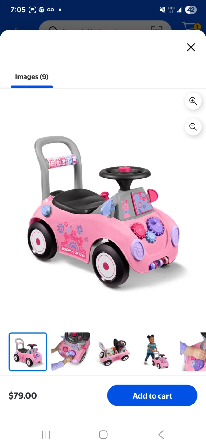 Radio Flyer Pink Ride-On Car